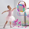 Set Karaoke 2Pcs Microfoni + Altoparlante Wireless Regalo Anteprima dell’immagine prodotto 5
