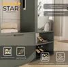 Armoire Milo avec miroir, étagères et tringle à vêtements, Voir les images du produit 7