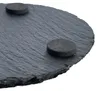 SCHIEFER-UNTERSETZER. RUND ca 10cm. 4 Stück. Kanten Produktbild-Vorschau 2
