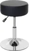 A black, adjustable height stool with a chrome base. Náhľad obrázku produktu