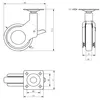 Lenkrolle Ø 60mm Design-Möbelrolle Schwarz Produktbild-Vorschau 4