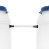 Two white barrels connected by a clear tube. Produktbild-Vorschau