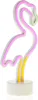 LED NEON Figur FLAMINGO - Dekoleuchte - H: 30cm - Batterie oder USB Betrieb - stehend - pink/gelb Produktbild-Vorschau