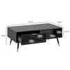 WOHNLING Couchtisch 110x60x43 cm Schwarz mit Produktbild-Vorschau 3