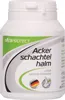 A white plastic bottle of dietary supplement with green and gray labeling. Produktbild-Vorschau