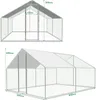 Výbeh pre voľný chov 3x4x2m - kovový kurník 12 m² s dverami Náhľad obrázku produktu 2