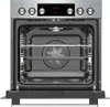 An open oven with its interior visible, set against a white background. Produktbild-Vorschau
