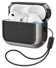 A pair of white earbuds in a black and silver charging case with the lid open. Anteprima dell’immagine prodotto