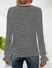 ASKSA Damen Langarm T-Shirt Gestreifte Quadratischer Produktbild-Vorschau 5
