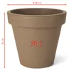 Kunststoff Pflanzkübel XXL rund Ø 58 cm - mokka - Produktbild-Vorschau 2