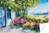 MuchoWow® Poster Malerei - Pflanzen - Blumen - Haus - Öl Produktbild-Vorschau 1