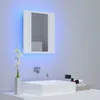 A modern bathroom vanity with a sink, faucet, and a lighted mirror cabinet. Náhled obrázku produktu