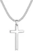 Herren Kreuz Kette Edelstahl Anhänger Silber/Schwarz/Gold Produktbild-Vorschau 1