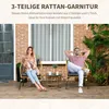 Súprava záhradného ratanového nábytku Outsunny, 3 ks. Náhľad obrázku produktu 6