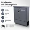 BITUXX Briefkasten mit Zeitungsrolle Eckig Dunkelgrau, Produktbild-Vorschau 2