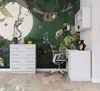 A child's bedroom with a jungle-themed mural, featuring furniture like a dresser, desk, and chair. Náhled obrázku produktu