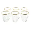 Sunay 6er Gläser-Set mit Henkel Gold Umrandung 203 ml Produktbild-Vorschau 4