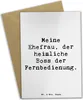 Mr. & Mrs. Panda babykarte Spruch Ehefrau Boss - Weiß - Produktbild-Vorschau 1