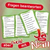 A collection of cards with questions and answers, along with large text elements indicating 'Ja oder Nein' and 'aber nicht mit'. Náhled obrázku produktu