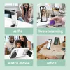 A collage of four images showing different uses of a phone case with a stand. Produktbild-Vorschau