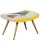 BELIANI Ohrensessel Patchwork/ Bunt Hocker Polsterbezug mit Produktbild-Vorschau 9