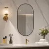 UnboxG Schwarzer Ovalspiegel 75x50cm, Elliptischer Produktbild-Vorschau 1