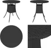 vidaXL Gartentisch Schwarz 70x70x73 cm Poly Rattan - Produktbild-Vorschau 1
