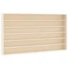 A wall-mounted display shelf with multiple compartments. Voir les images du produit