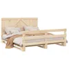 The Living Store Massivholzbett mit Kopfteil 200x200 cm Produktbild-Vorschau 2