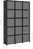 vidaXL Étagère cube avec boîtes 15 compartiments noir Voir les images du produit 7