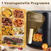 ZMH Heißluftfritteuse xxl 6L Airfryer Schwarz Einzelkorb Produktbild-Vorschau 2