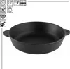 A black cast iron pan is shown on a white background, with several icons in the top left corner. Produktbild-Vorschau