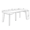 Ausziehbarertisch, 180x90x73cm, Für 8 Gäste, Hölzerne Produktbild-Vorschau 4