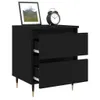 vidaXL Stolik nocny czarny 40x35x50 cm materiał Podgląd zdjęcia produktu 4