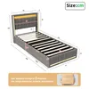 Letto imbottito INONEFT 90x200 cm con LED e USB, letto box Anteprima dell’immagine prodotto 7