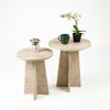 Travertin Runden Nesting Tisch Set von 2 Moderne Couchtisch Produktbild-Vorschau 2