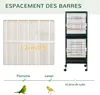 PawHut Großer freistehender Vogelkäfig – Doppelvoliere mit Produktbild-Vorschau 12