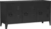 Mobile TV 'Kotka' a 3 ante in metallo 113 x 40 x 58 cm nero Anteprima dell’immagine prodotto 5