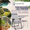 CASARIA® 4x Chaises de jardin pliantes Gris en aluminium Voir les images du produit 2