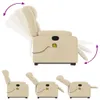The Living Store Massagesessel mit Aufstehhilfe Creme Stoff Produktbild-Vorschau 7