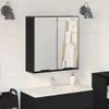 vidaXL Spiegelkast, zwart, eikenlook, 64 x 20 x 67 cm Productafbeelding-voorbeeld 2