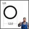 A diagram of a circular tube with dimensions, and a man giving a thumbs up. Anteprima dell’immagine prodotto