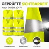 4x gilet di sicurezza auto ISO20471-2025 & 2026: Giallo Anteprima dell’immagine prodotto 4