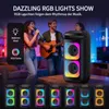 JYX Tragbarer Bluetooth-Speaker mit 2 Funkmikrofonen, Produktbild-Vorschau 4