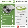 VITCOCO Lunchbox Edelstahl 1200 ml – auslaufsichere Bento Produktbild-Vorschau 2