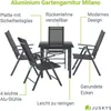 Juskys Aluminium Gartengarnitur Milano Gartenmöbel Set mit Produktbild-Vorschau 2