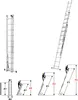 Drabina aluminiowa uniwersalna wysuwana 3x10 HIGHER z opcją Podgląd zdjęcia produktu 4