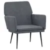 Fotel The Living Store ciemnoszary 62x79x79 cm aksamitny Podgląd zdjęcia produktu 2