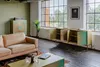 KAWOLA Sideboard LAGO 4 Türen Glas grün Fuß Edelstahl Produktbild-Vorschau 6