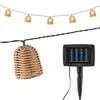 LED Solar Lichterkette Rattan 380x6,5x5,5cm Kunststoff 10 Produktbild-Vorschau 1